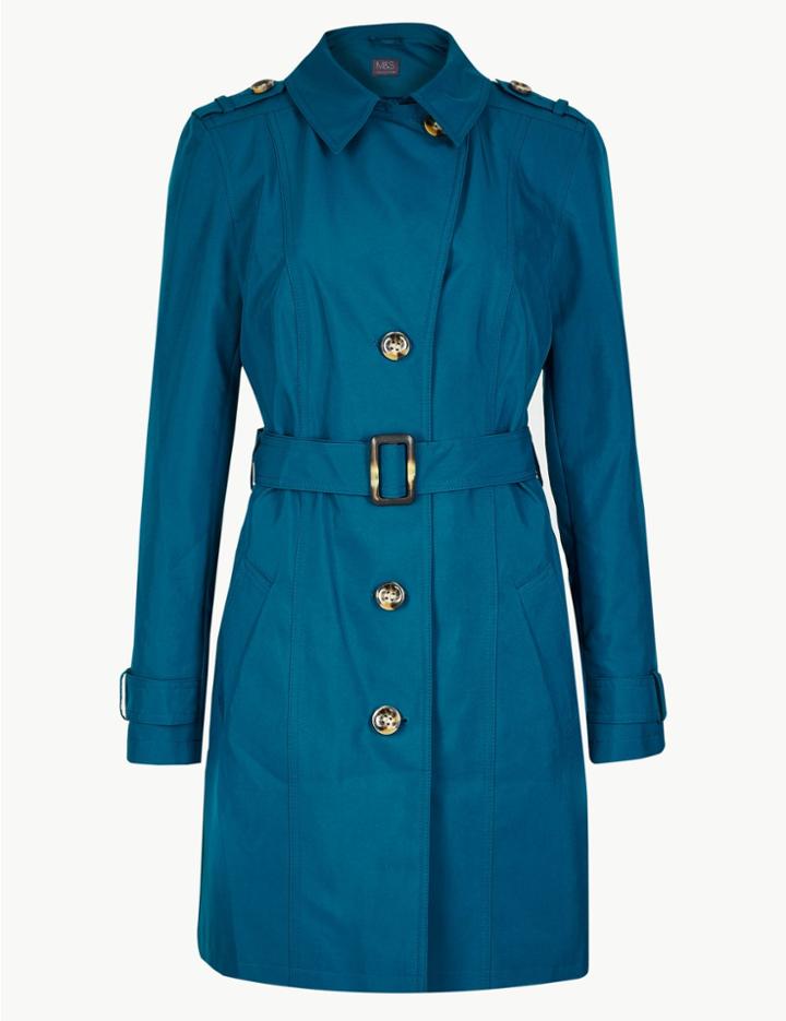 Marks & Spencer Trench Coat With Stormwear&trade; Dark Marine