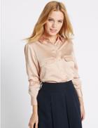Marks & Spencer Petite Long Sleeve Shirt Blush
