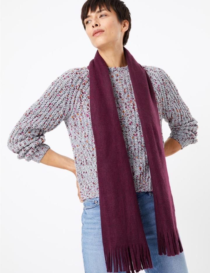 Marks & Spencer Brushed Knit Scarf Black