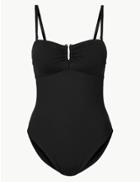 Marks & Spencer Secret Slimming&trade; Padded Bandeau Swimsuit Black