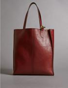 Marks & Spencer Leather Shopper Bag Oxblood