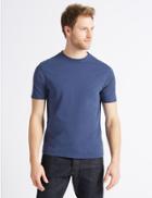 Marks & Spencer Slim Fit Pure Cotton T-shirt With Cool Comfort&trade; Dark Denim