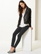 Marks & Spencer Mid Rise Ankle Grazer Jeans Black