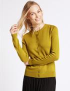 Marks & Spencer Round Neck Cardigan Antique Brass