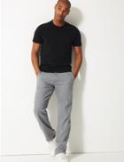 Marks & Spencer Linen Blend Trousers Light Grey