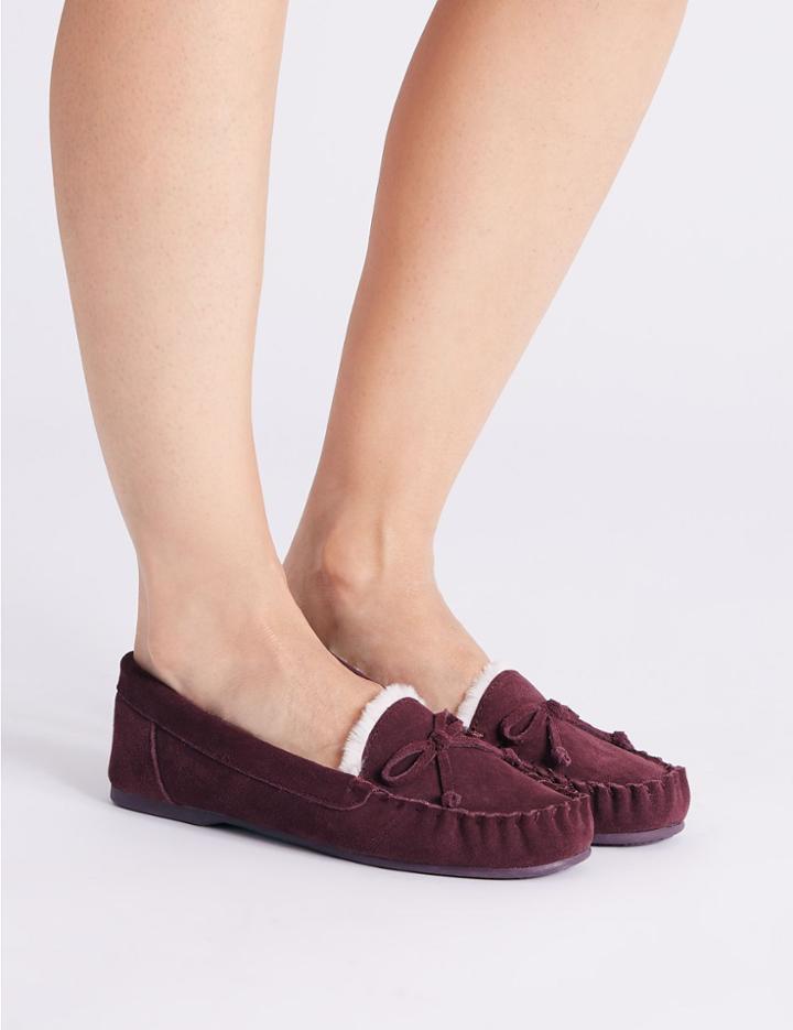 Marks & Spencer Suede Moccasin Slippers