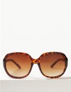 Marks & Spencer Laguna Wrap Around Oval Sunglasses Brown Mix