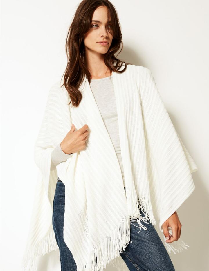 Marks & Spencer Knitted Wrap Winter White
