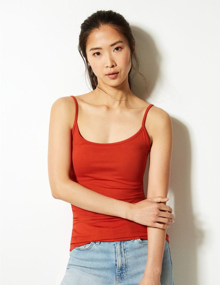 Marks & Spencer Fitted Camisole Top Burnt Orange