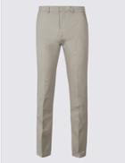 Marks & Spencer Slim Fit Cotton Rich Chinos Light Natural
