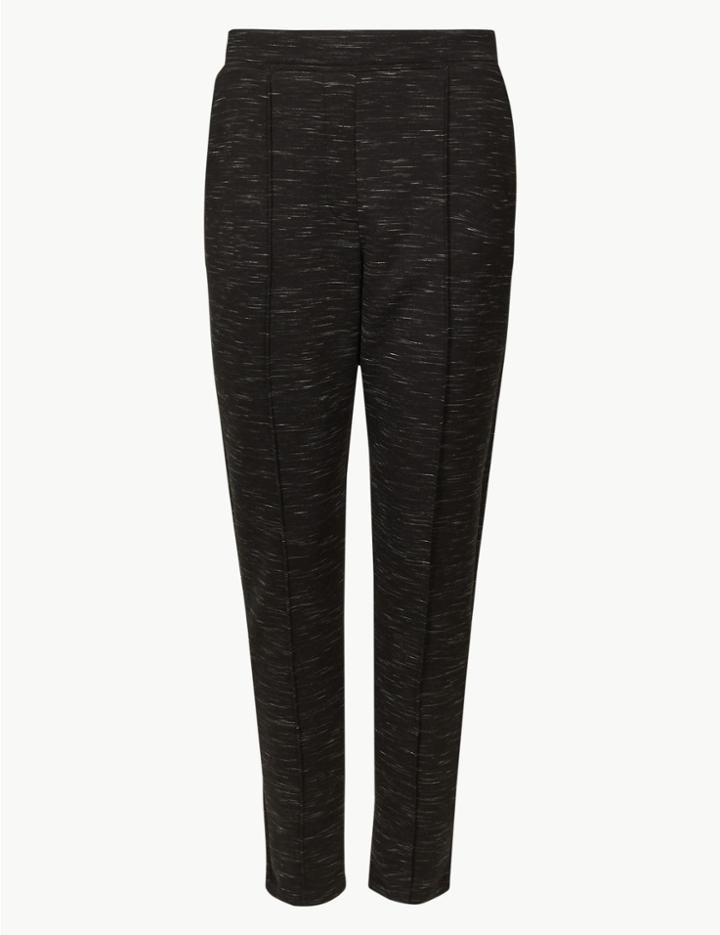 Marks & Spencer Tapered Leg Ankle Grazer Joggers Black Mix