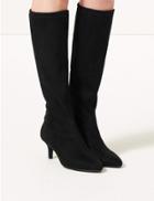 Marks & Spencer Kitten Heel Knee Boots Black