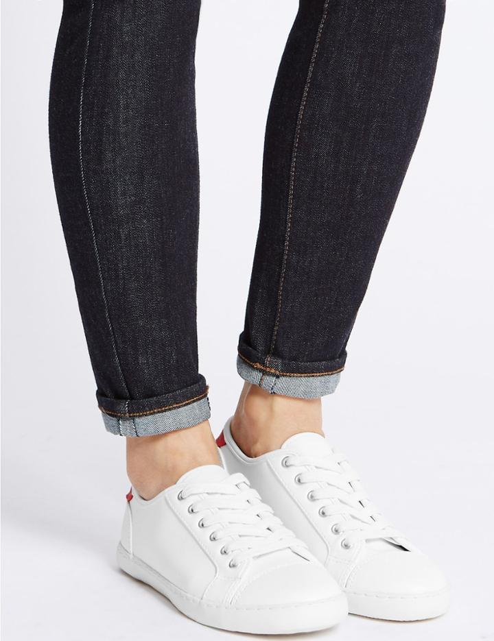 Marks & Spencer Lace-up Trainers White
