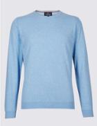 Marks & Spencer Cotton Cashmere Rich Jumper Light Blue