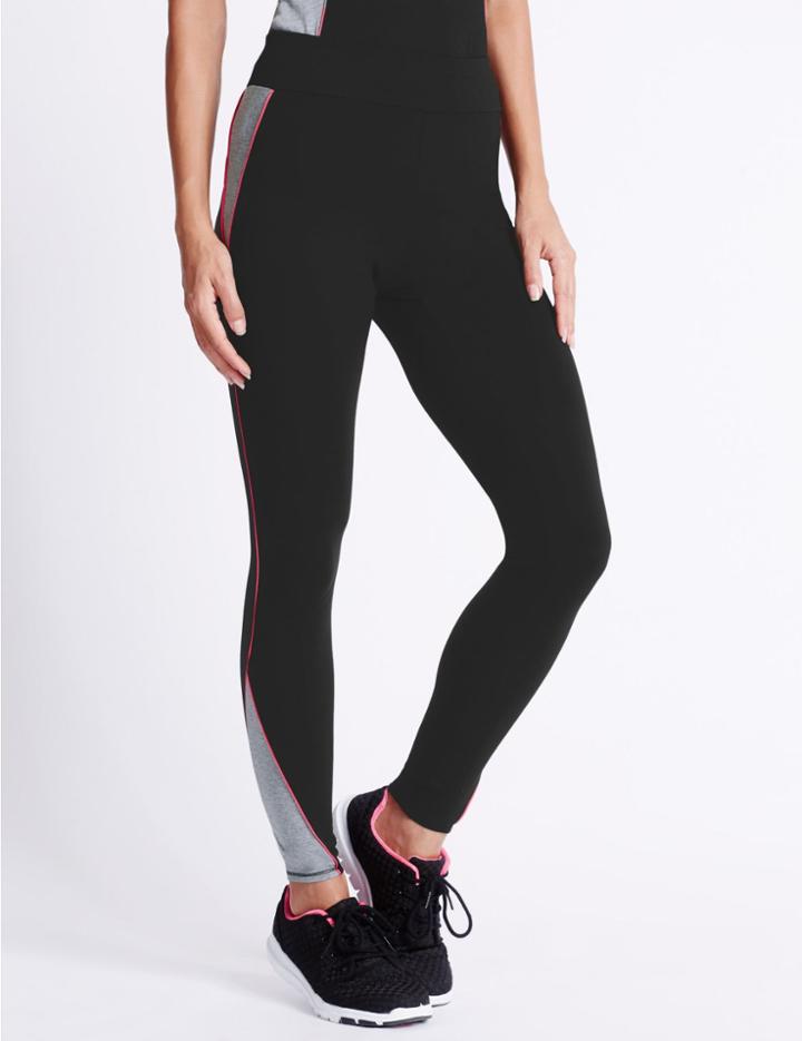 Marks & Spencer Active Cotton Rich Leggings Black Mix
