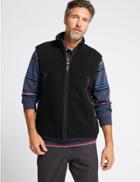 Marks & Spencer Textured Fleece Gilet With Stormwear&trade; Black