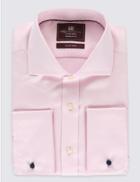Marks & Spencer Pure Cotton Regular Fit Shirt Pink Mix