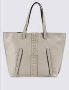 Marks & Spencer Faux Leather Shopper Bag Grey