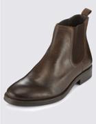 Marks & Spencer Leather Chelsea Boots Brown