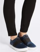 Marks & Spencer Toggle Slip-on Trainers Navy