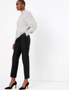 Marks & Spencer High Rise Tapered Trousers Black