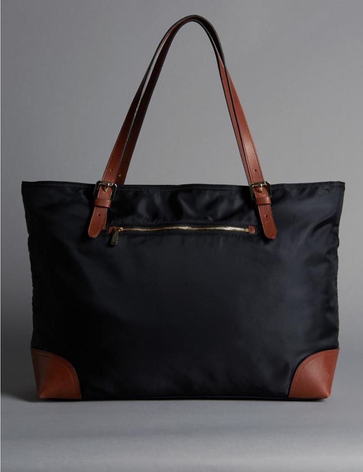 Marks & Spencer Double Handle Large Tote Bag Black Mix