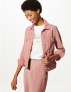 Marks & Spencer Button Detailed Denim Jacket Pale Pink