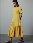 Marks & Spencer Asymmetric Relaxed Midi Dress Light Citrus
