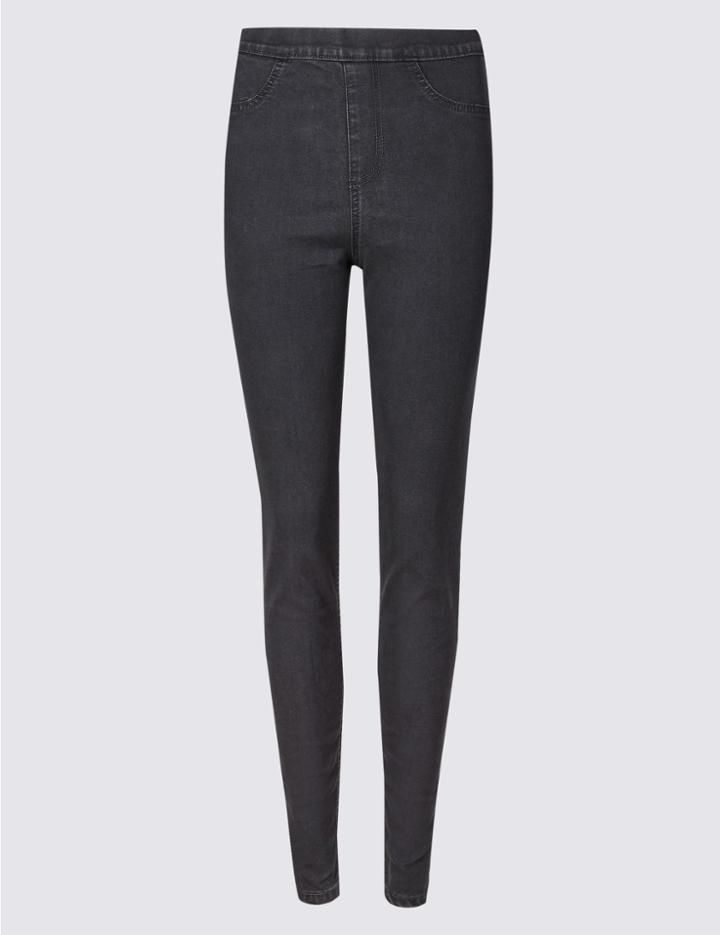 Marks & Spencer Cotton Rich Jeggings Charcoal Mix