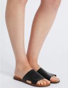 Marks & Spencer Leather Cut Out Mule Shoes Black