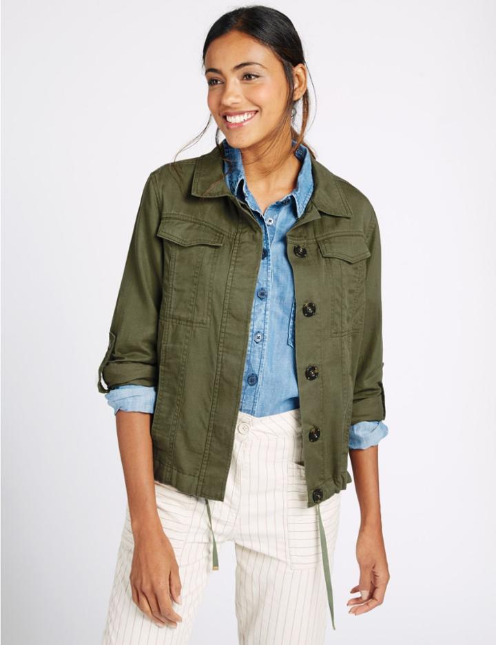 Marks & Spencer 2 Pocket Field Jacket Khaki