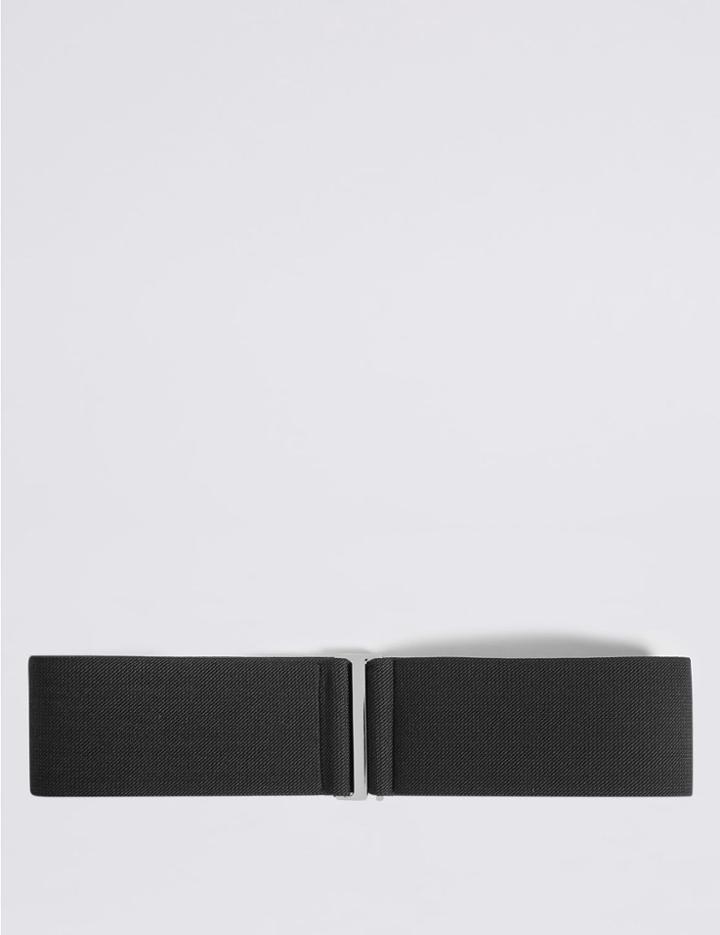 Marks & Spencer Elasticated Buckle Waist Belt Black