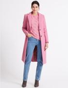 Marks & Spencer Single Breasted Coat Pink