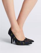 Marks & Spencer Stiletto Heels Court Shoes Navy Mix