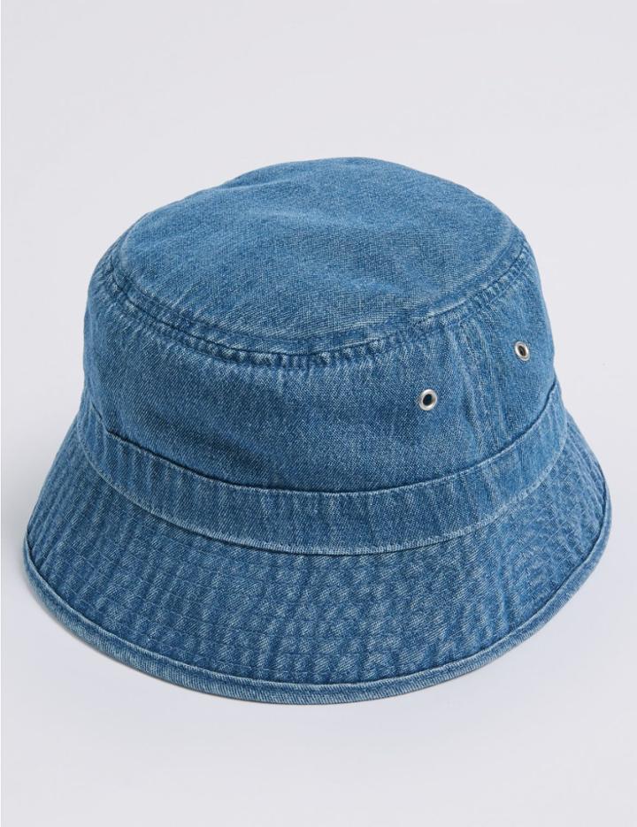 Marks & Spencer Pure Cotton Fisherman Baseball Cap Denim