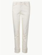 Marks & Spencer Cotton Rich Relaxed Slim Leg Jeans Ecru