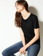 Marks & Spencer Round Neck Short Sleeve Relaxed Fit T-shirt Black