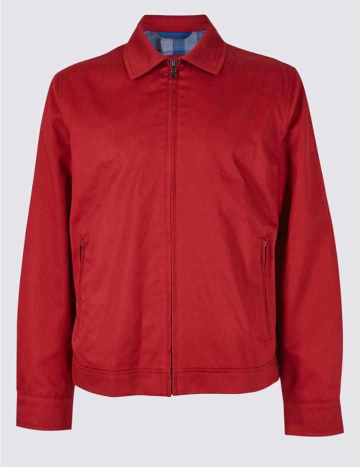 Marks & Spencer Pure Cotton Jacket With Stormwear&trade; Red
