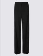 Marks & Spencer Panel Detail Wide Leg Trousers Black