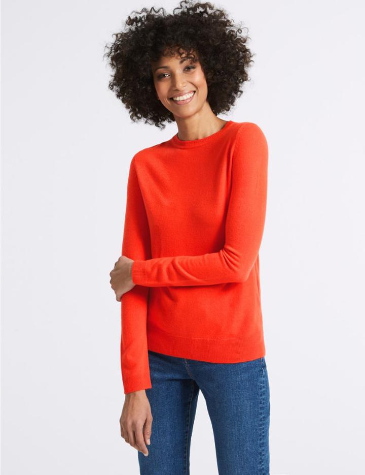 Marks & Spencer Round Neck Jumper Poppy