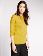 Marks & Spencer Boxy Knit Long Sleeve Jumper Chartreuse
