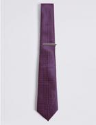 Marks & Spencer Geometric Tie & Pin Set Pink Mix
