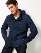 Marks & Spencer Four Pocket Jacket With Stormwear&trade; Indigo