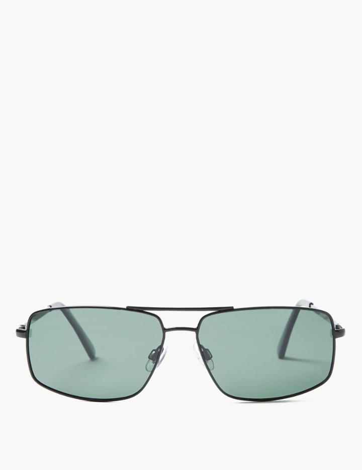 Marks & Spencer Polarised Rectangular Sunglasses Green