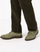 Marks & Spencer Suede Heavyweight Derby Shoes Olive