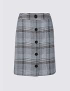 Marks & Spencer Checked A-line Mini Skirt Light Blue