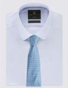 Marks & Spencer Pure Silk Paisley Print Tie Blue Mix