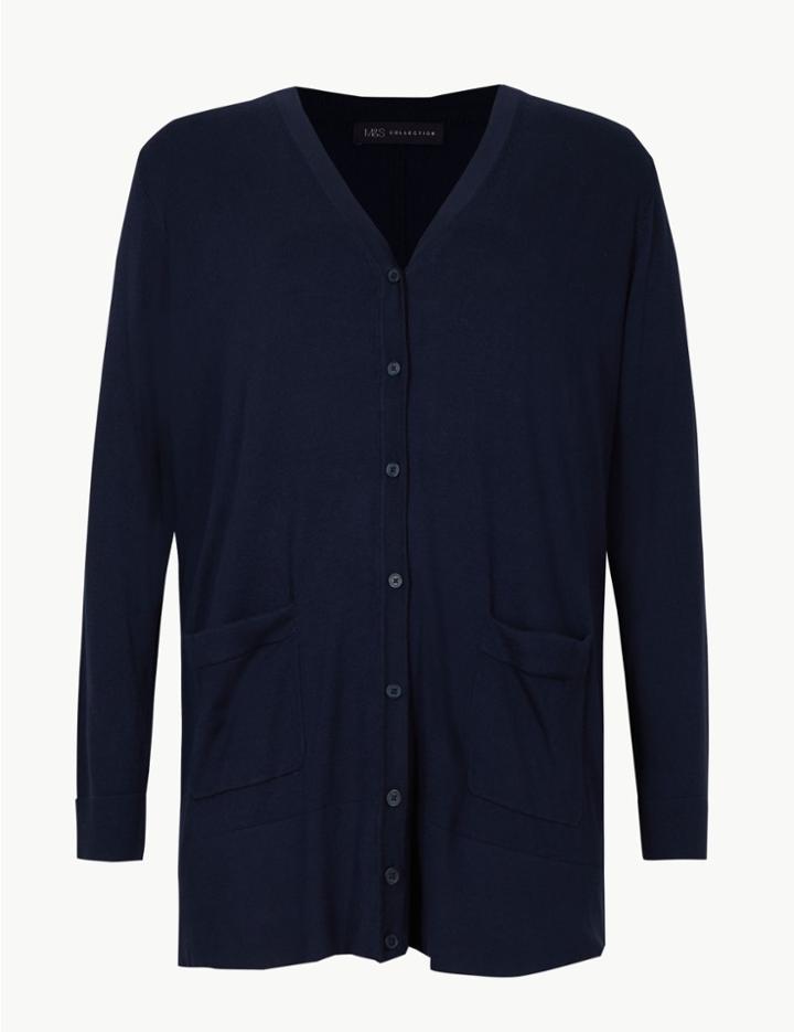 Marks & Spencer Curve Longline Cardigan Navy