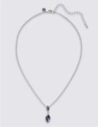 Marks & Spencer Pav Navette Drop Necklace Made With Swarovski&reg; Elements Light Blue
