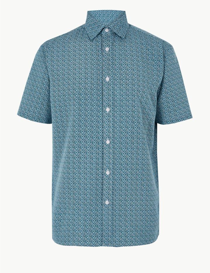 Marks & Spencer Printed Shirt Teal